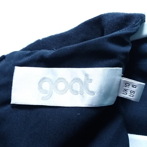 Goat Wool Shift Dress with Button Sleeve Detail Blue Size 6 - Picture 3 of 11